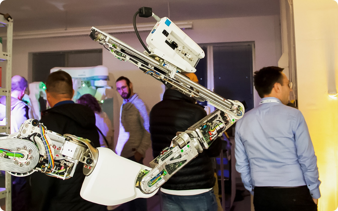 Detailansicht eines robotischen Assistenzsystems