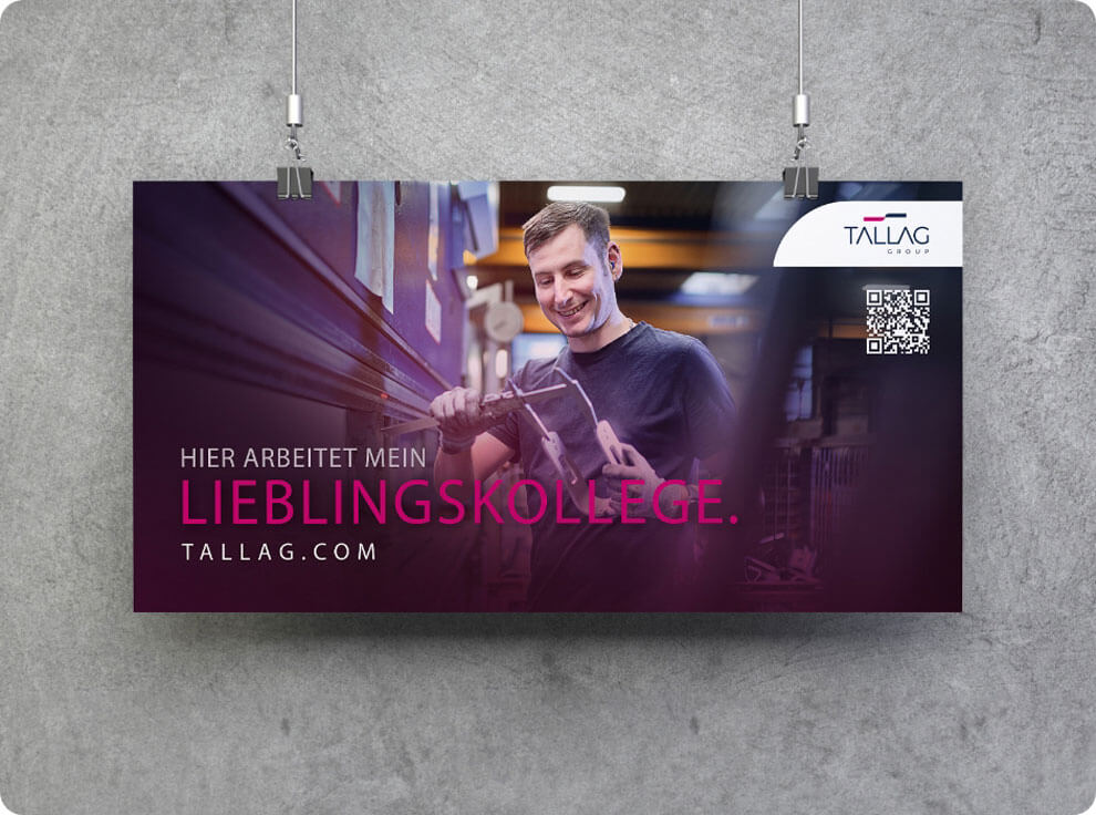 Entwicklung einer emotionalen Arbeitgeberkampagne zur Mitarbeitergewinnung und Fachkräfteansprache für die TALLAG Group