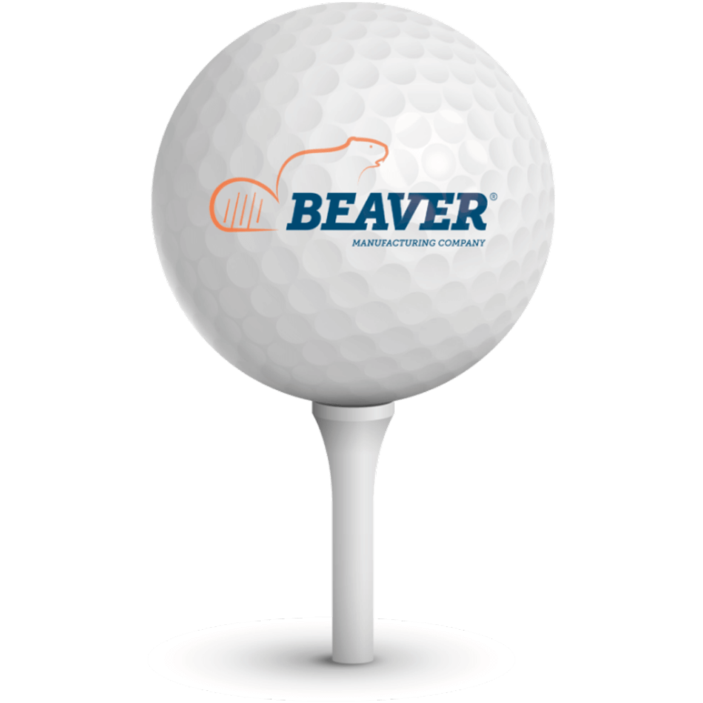 Visualisierung eines Golfballs mit Unternehmenslogo