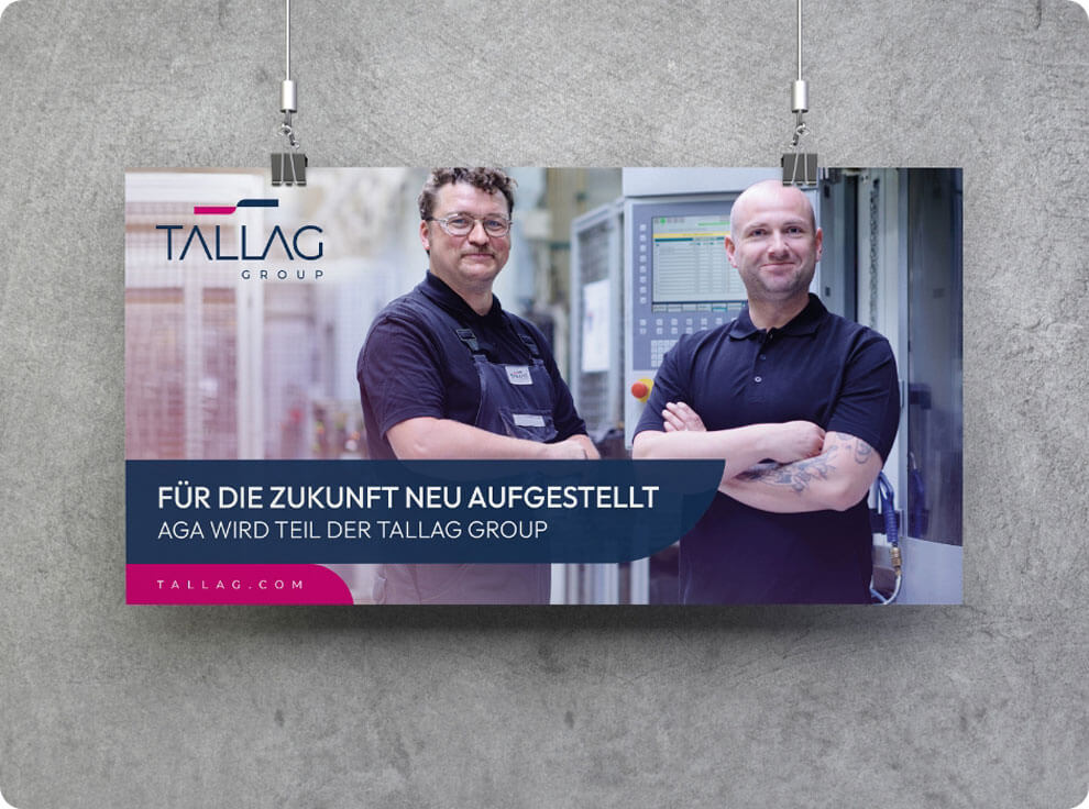 Entwicklung einer Kommunikationskampagne zur Integration von AGA in die TALLAG Group