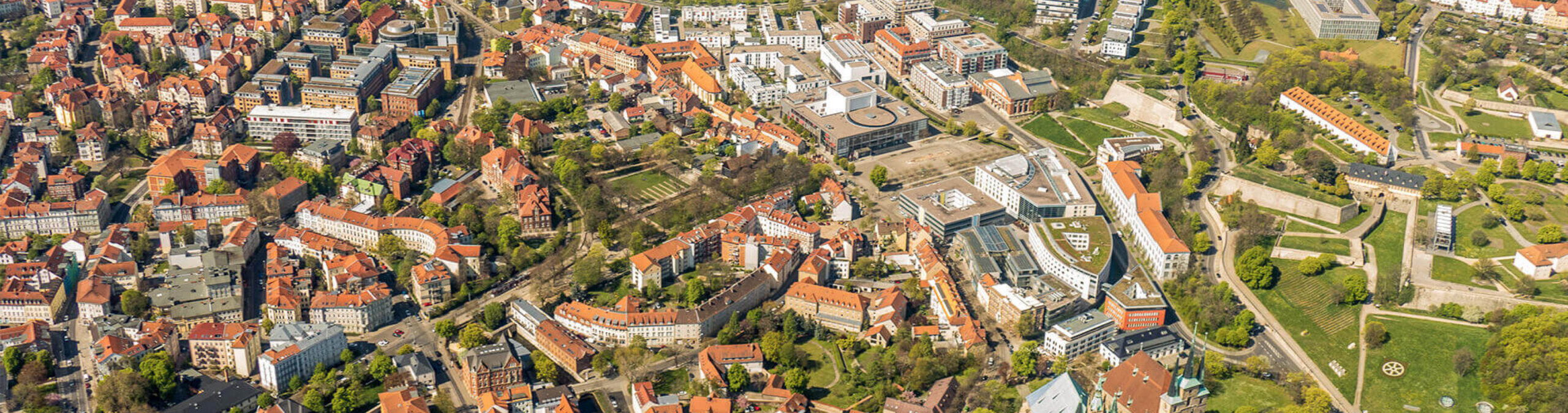 Luftaufnahme von Erfurt
